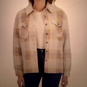 Plaid Button-Up Jacket